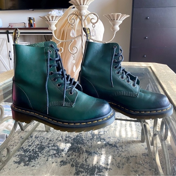 Dr. Martens Boot 1460 Pascal Leather Gradient Green Antique Temperley 6 GUC - Picture 2 of 13